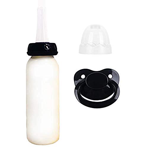ENVY BODY SHOP Adult Baby Bottle - ABDL & DDLG Milk Bottles for Age Play, Little Space, and Regression Therapy - Perfect for Roleplay, Nursing Simulation, and Sensory Comfort (Black)