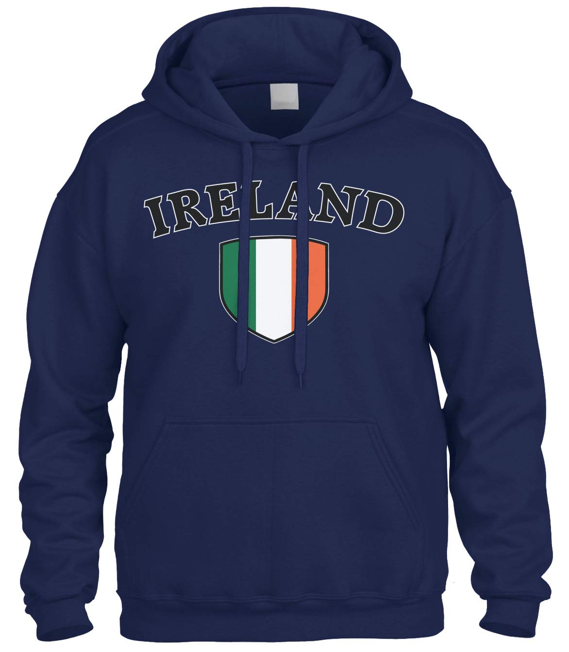 Irish Ireland Flag Crest Country Shield Sweatshirt Hoodie - Comfortable Pullover Hooded Sweatshirt for Men & Women - Perfect for St. Patrick's Day, Irish Pride Events & Casual Wear