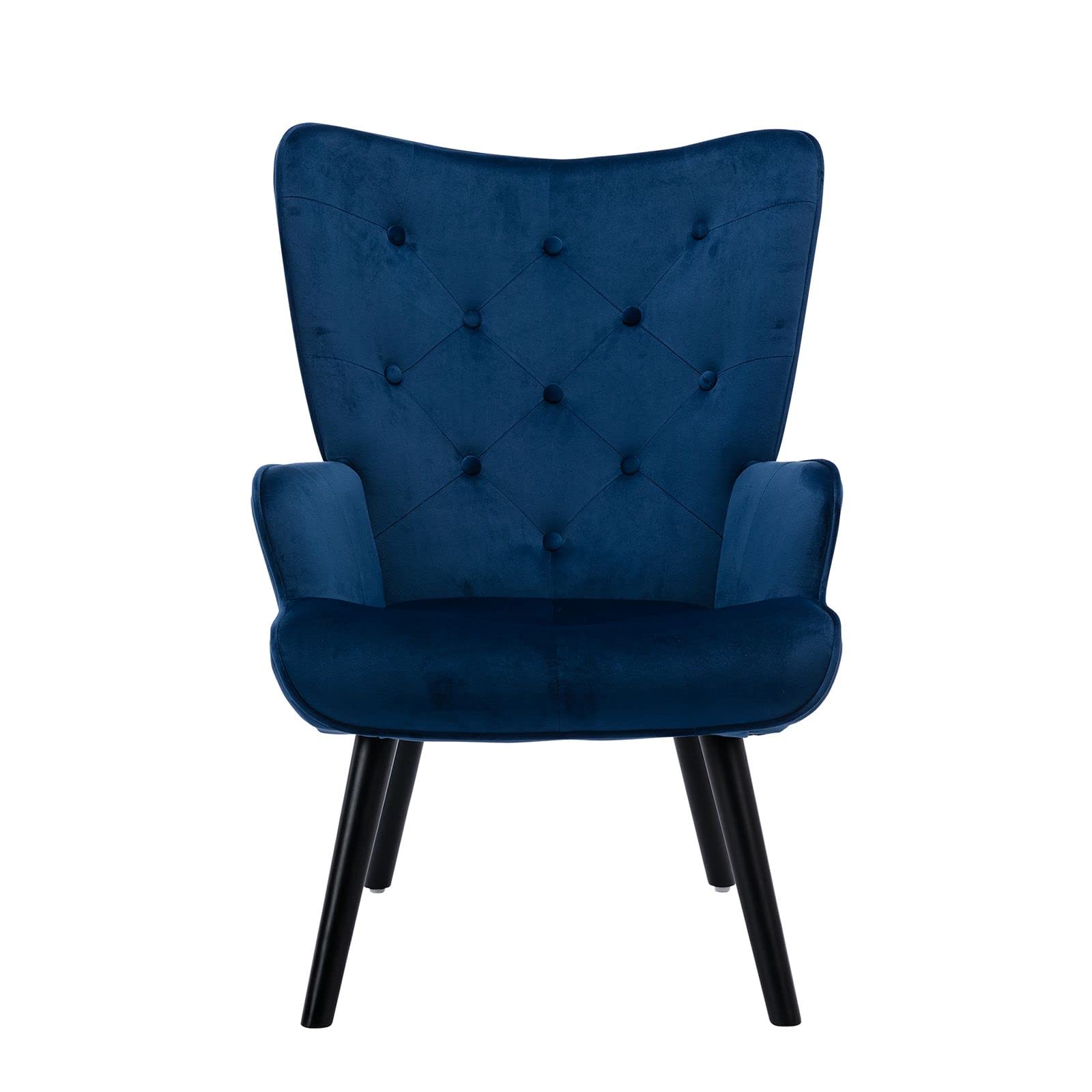 Comfy Wingback Accent Chair - Linen Upholstered Armchair for Bedroom & Living Room | Perfect for Reading, Relaxing & Home Decor