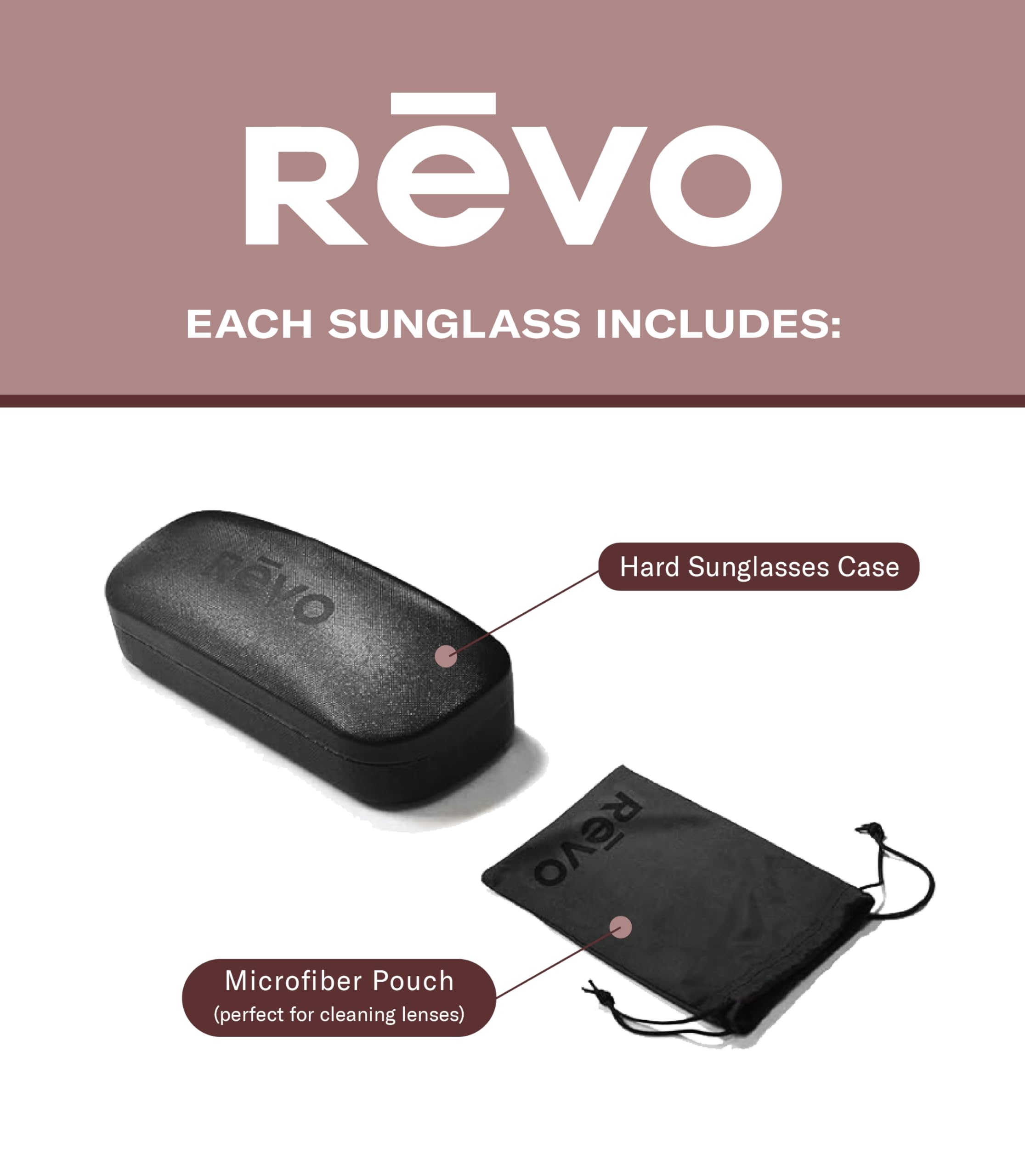 Revo Polarized Sunglasses for Men & Women – Lightweight Rectangle Wrap Frame UV Protection – Perfect for Driving, Running, Outdoor Sports & Beach Activities