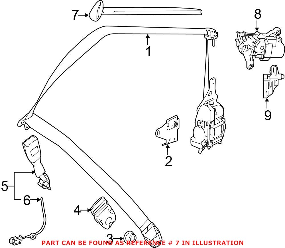 Genuine OEM Mercedes Seat Belt Guide 21786058002A17 - Perfect for Mercedes-Benz Repair & Safety Enhancement