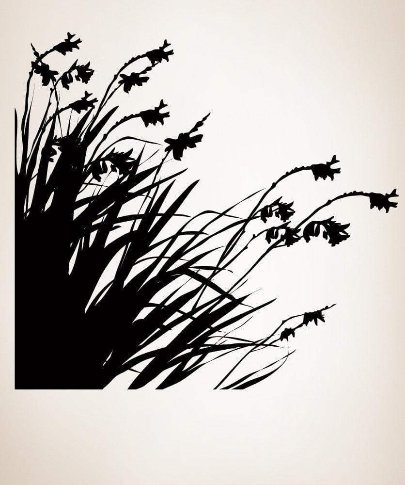 Vinyl Wall Decal Sticker - Diagonal Floral Design #AC188 - Perfect for Home Decor, Nursery, Bedroom & Office Wall Art