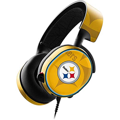 Official NFL Pittsburgh Steelers Double Vision Decal Skin for SteelSeries Arctis 3 Gaming Headset - Compatible Protective Vinyl Wrap for Gamers & Sports Fans - Perfect for Gaming Setup, PC Accessories & Headphone Customization