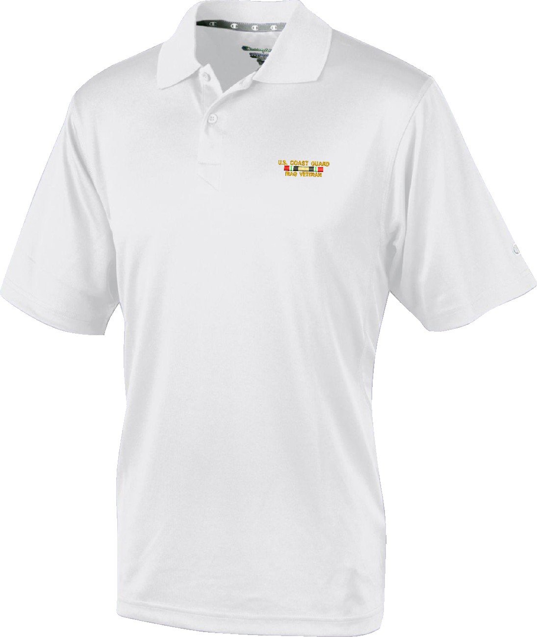 U.S. Coast Guard Iraq Veteran Moisture Wicking Polo Shirt - Quick Dry Performance Golf & Outdoor Activewear for Men