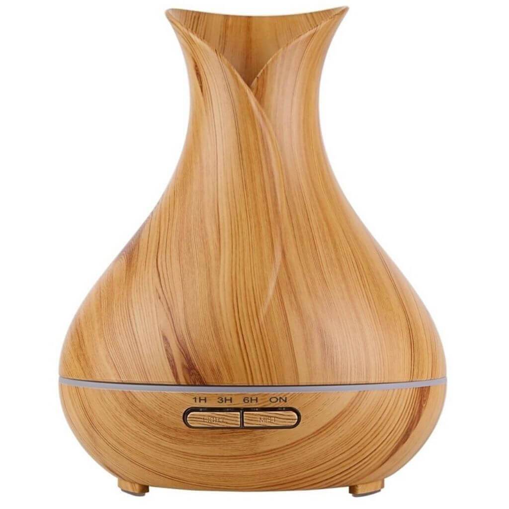 400ml Light Tulip Diffuser with 3 Premium Fragrance Oils Set - Aromatherapy Essential Oil Diffuser for Home, Office, Spa & Yoga Room Relaxation