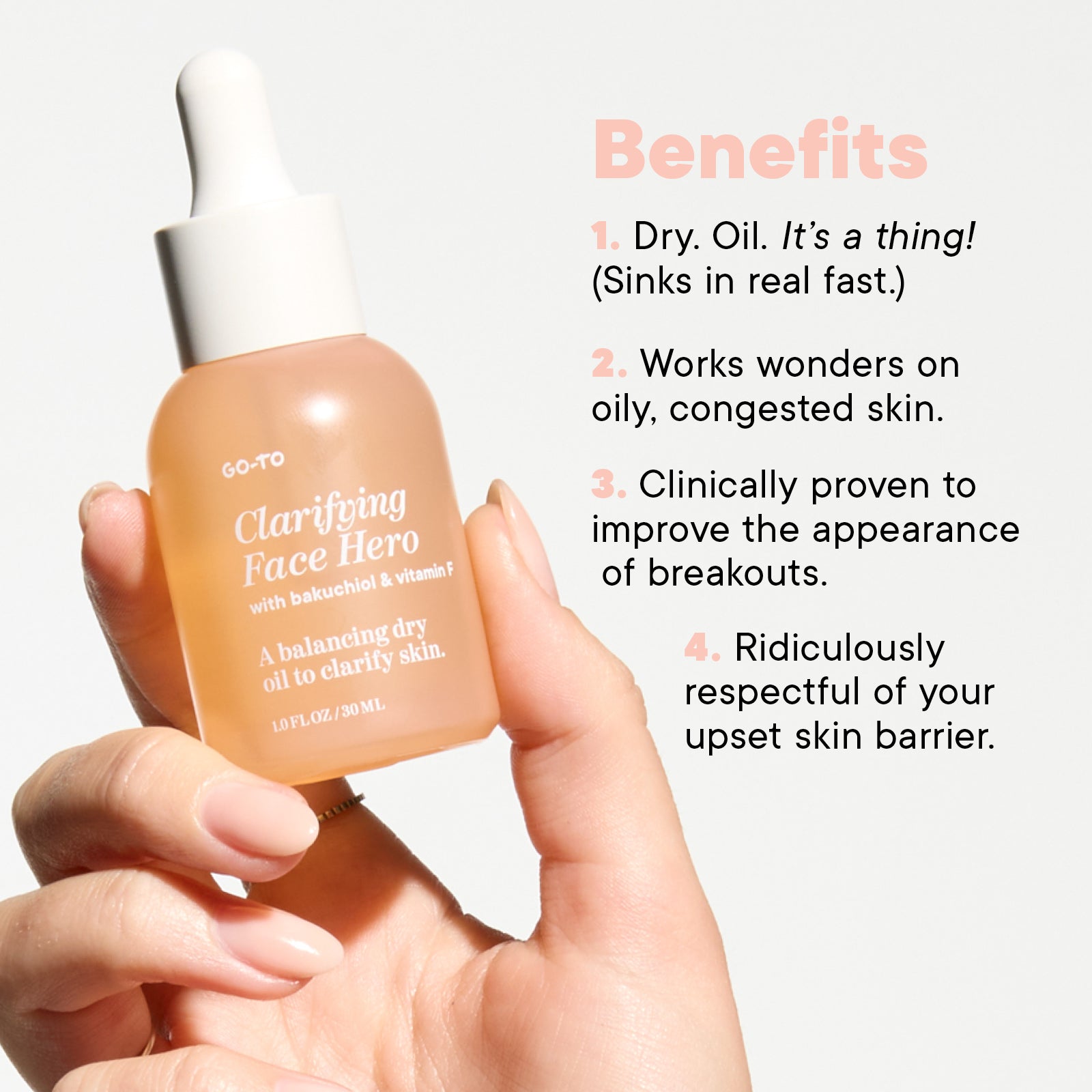 Clarifying Face Hero - Oil-Free Facial Serum for Acne & Blemish Control - Perfect for Daily Skincare & Nighttime Routine
