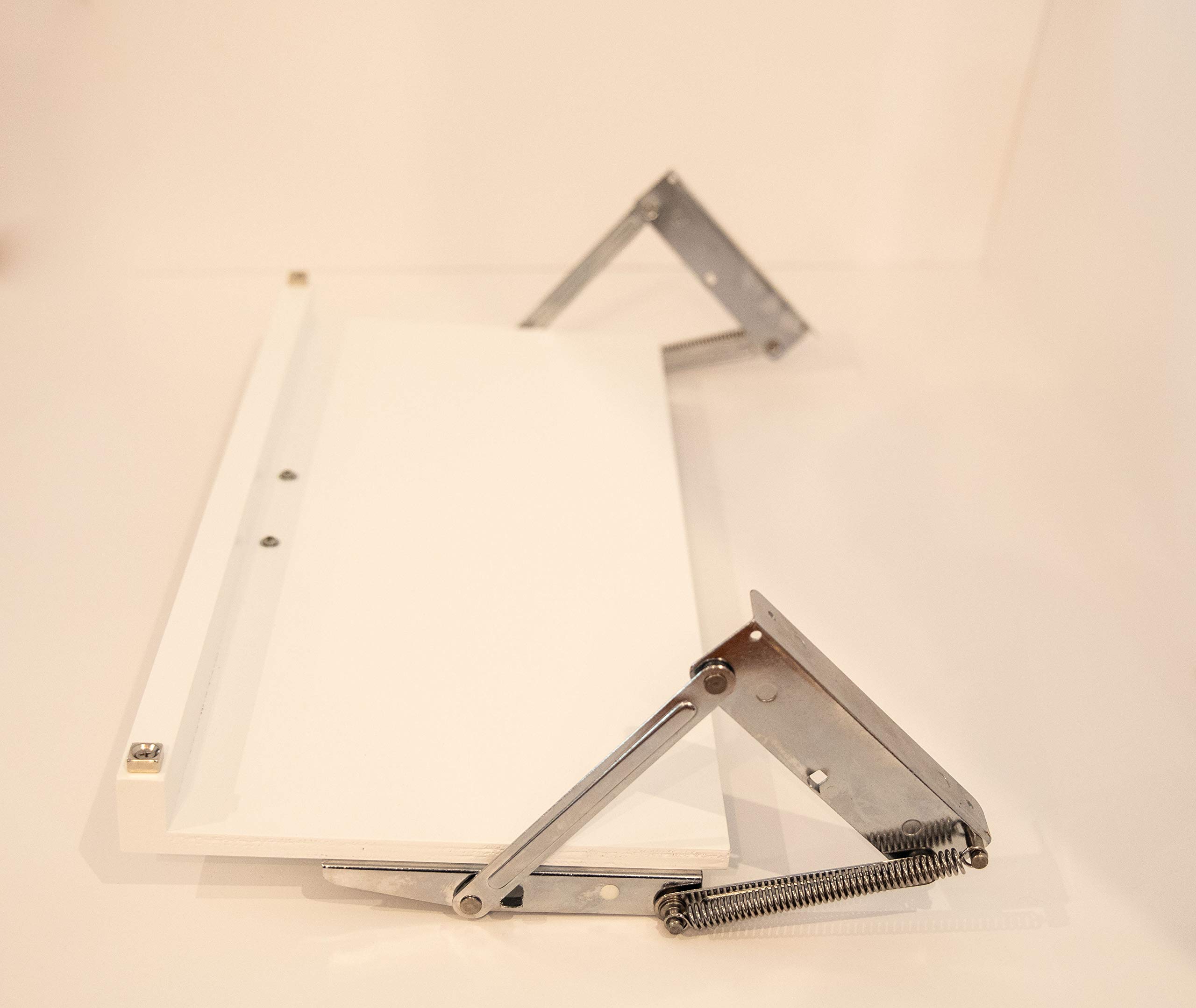 Under Cabinet Cookbook Holder - White | Space-Saving Kitchen Organizer for Easy Recipe Access While Cooking