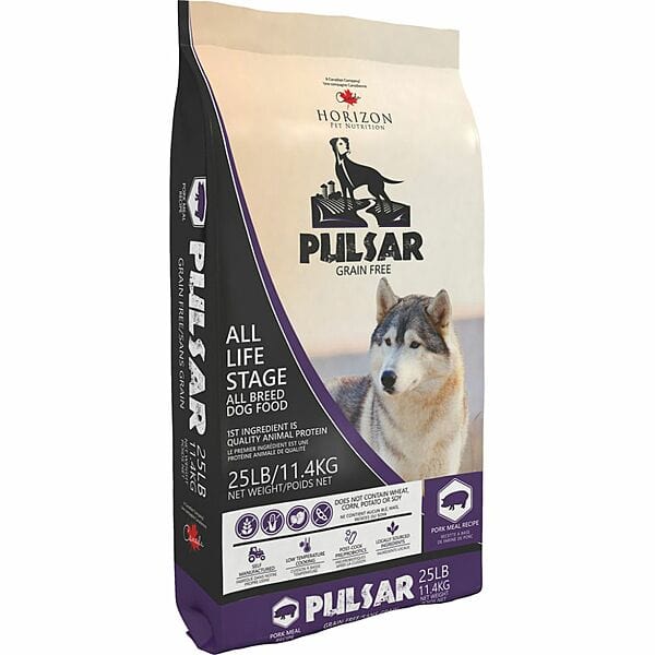 Horizon Pulsar Grain-Free Pork Recipe Dry Dog Food - 25lb Bag | High-Protein, Natural Ingredients for Adult Dogs | Perfect for Active Pets & Sensitive Stomachs