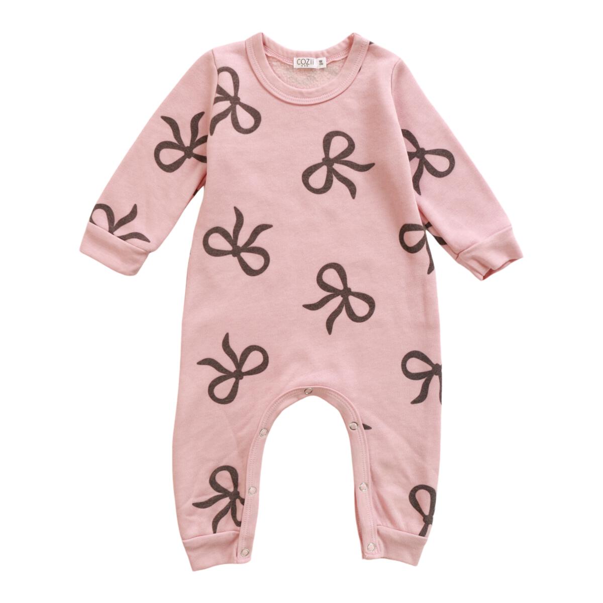 Cozii Baby Romper with Ballet Bows - Soft Pink Cotton Bodysuit for Newborns & Infants | Perfect for Photo Shoots, Birthday Parties & Everyday Wear