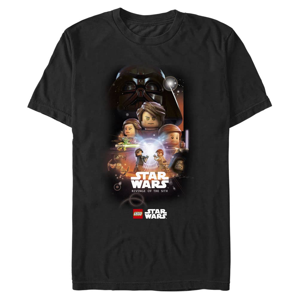Star Wars Lego Revenge of The Sith Men's Graphic T-Shirt | Cool Short Sleeve Tee for Fans | Casual Wear & Cosplay Outfit