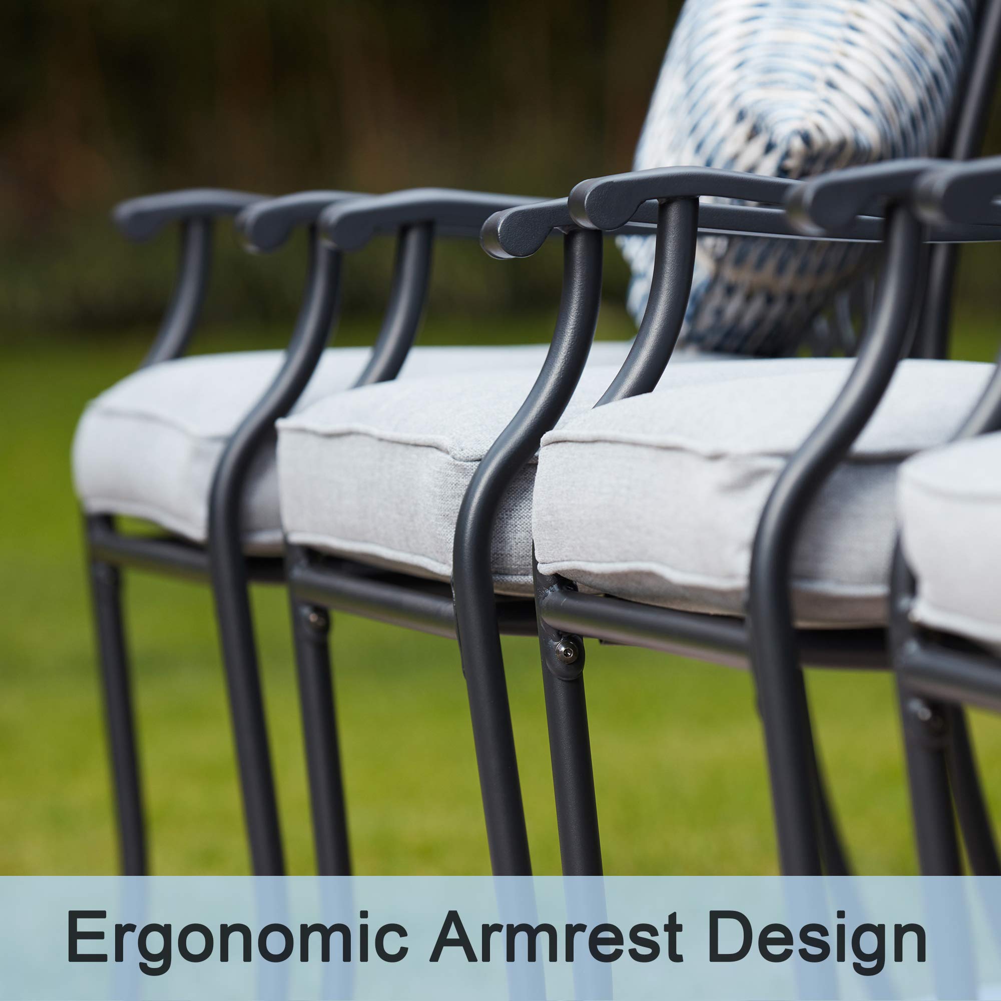 **4-Piece Patio Dining Chairs Set with 3.1