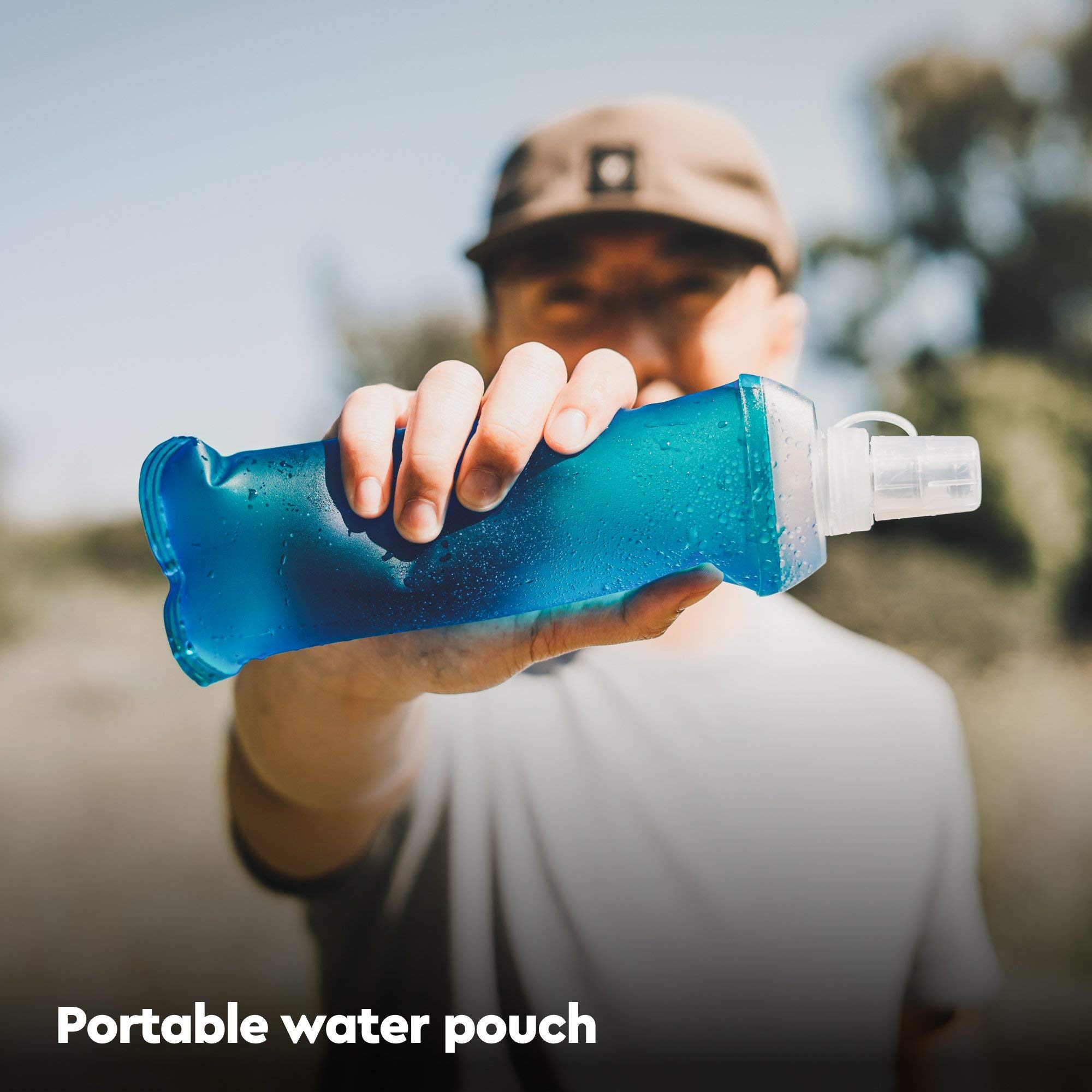 Portable Solar Water Purifier with High-Efficiency Pump - Clean Drinking Water for Camping, Hiking & Emergency Preparedness