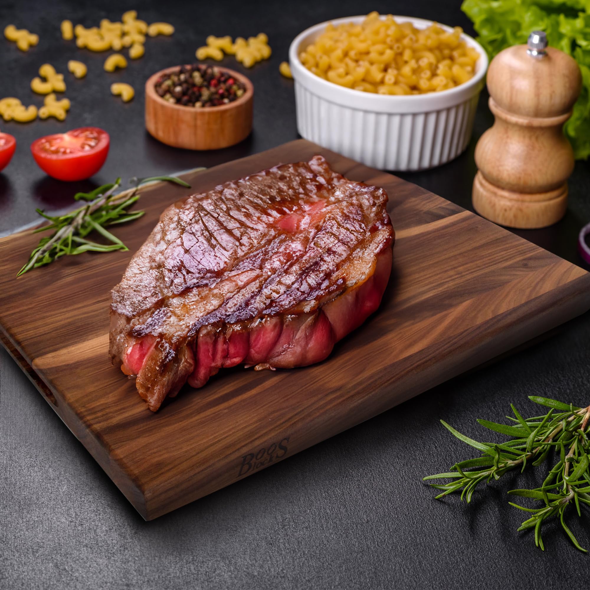 John Boos Block R-Board Reversible Walnut Wood Cutting Board 24x18x1.5 Inch - Premium Kitchen Chopping Board for Meat, Vegetables & Food Prep - Perfect for Home Chefs & Professional Kitchens