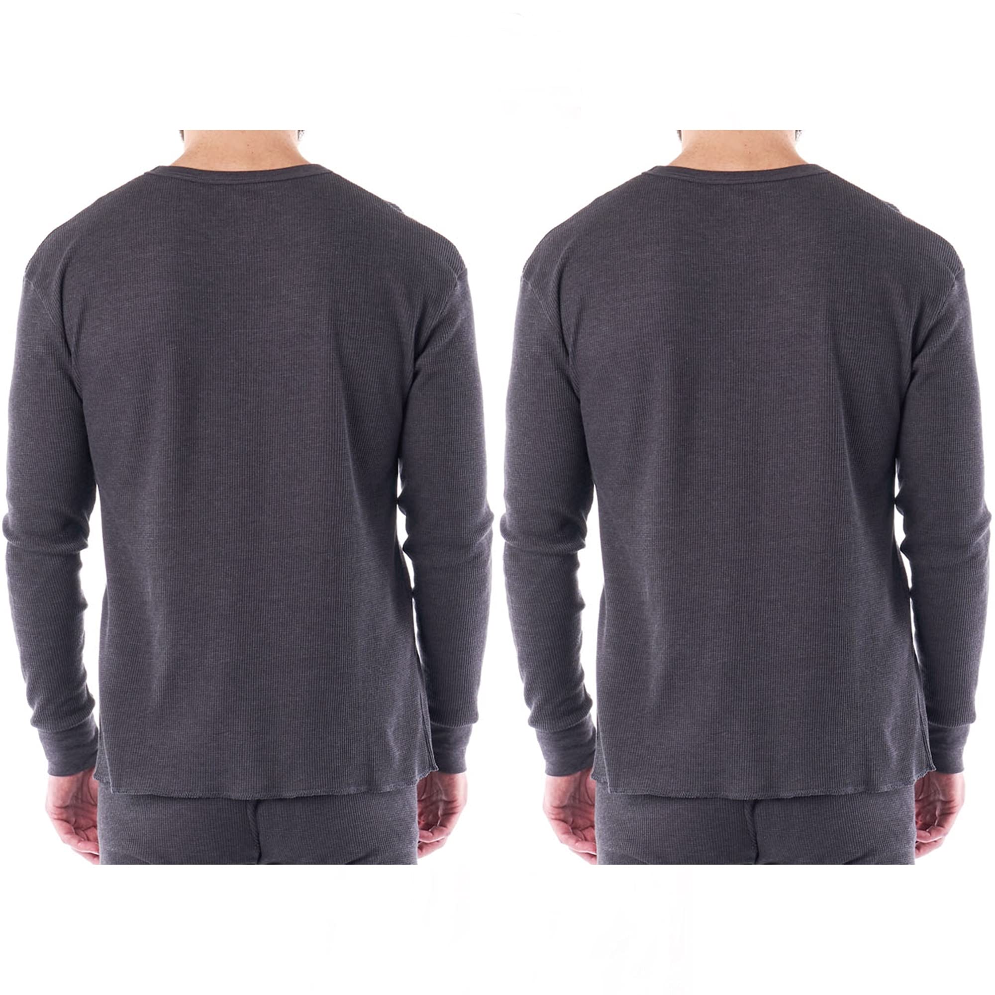 Alpine Swiss Men's Thermal Long Sleeve Crew Neck Shirt - Waffle Knit Henley Base Layer for Cold Weather - Perfect for Winter Hiking, Skiing & Outdoor Activities