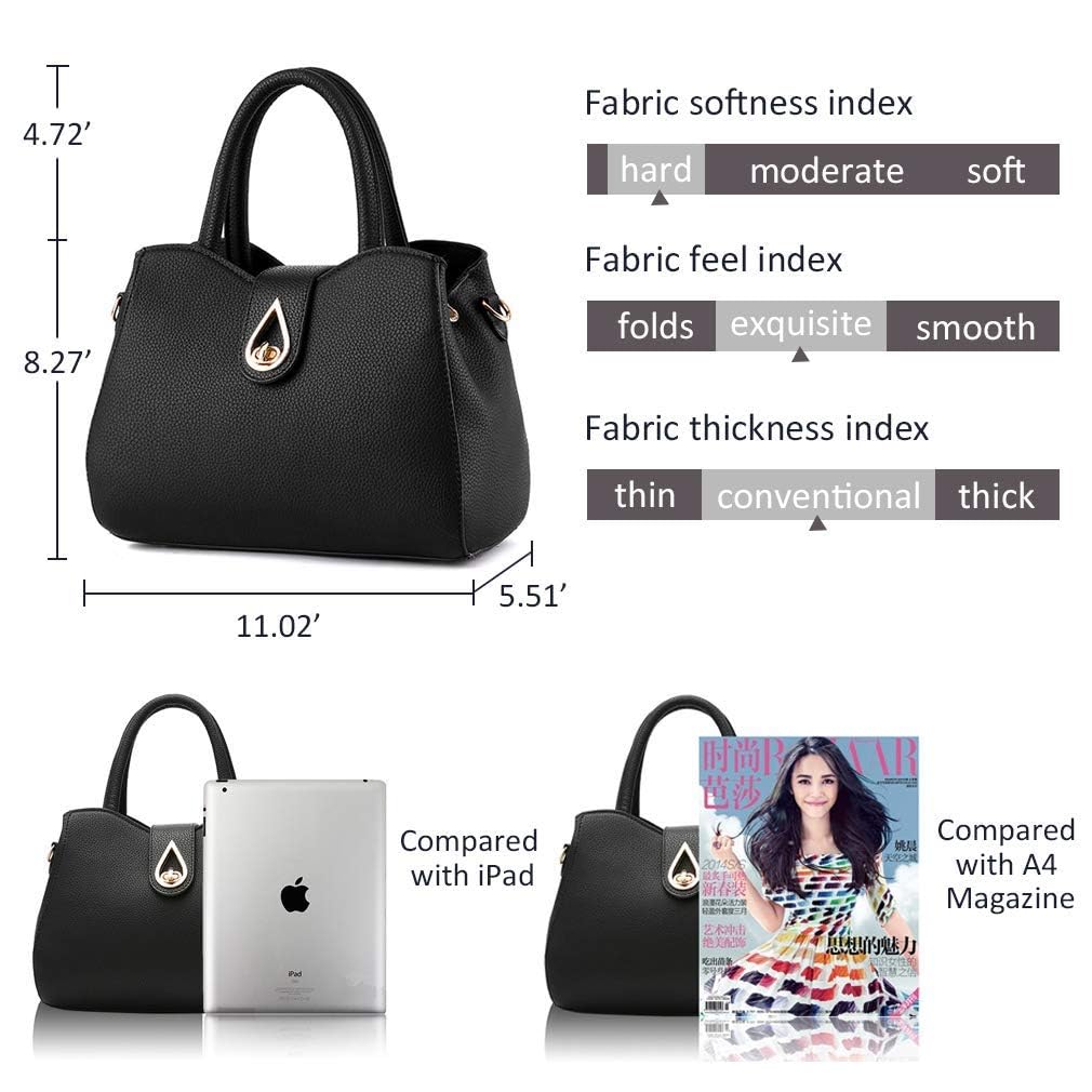 Premium Genuine Leather Handbags for Women - Top Handle Satchel & Tote Bags - Stylish Work Purse, Everyday Carry & Special Occasion Accessory