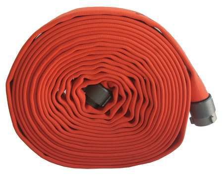 50 ft. Rubber Attack Line Fire Hose - Heavy Duty Firefighting Equipment for Emergency & Industrial Use | Wildfire, Construction & Fire Department Scenarios
