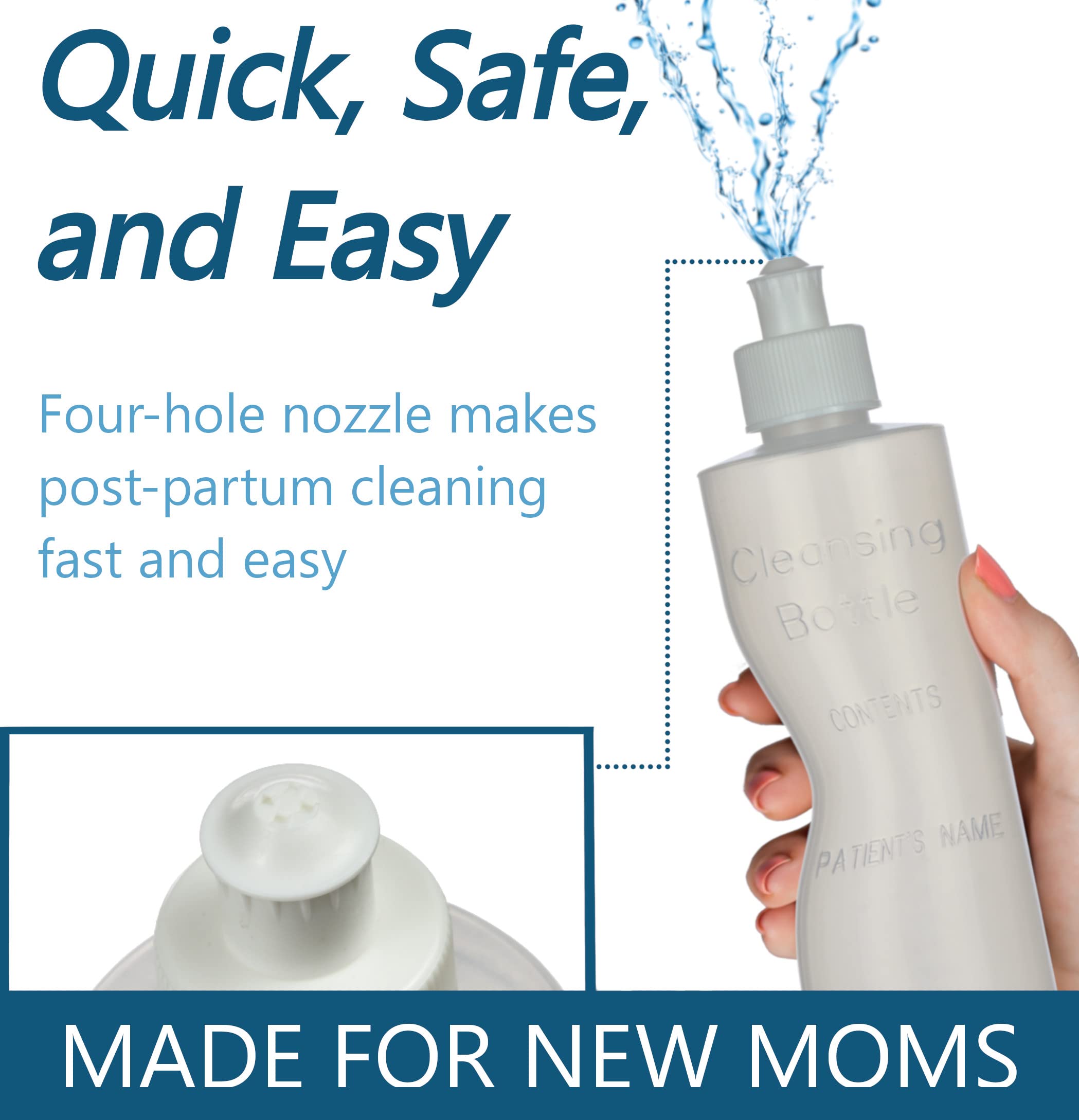 Perineal Cleansing Bottle for Postpartum Care & Baby Wash - 5 Pack | Postpartum Recovery, Newborn Bathing & Personal Hygiene Essentials