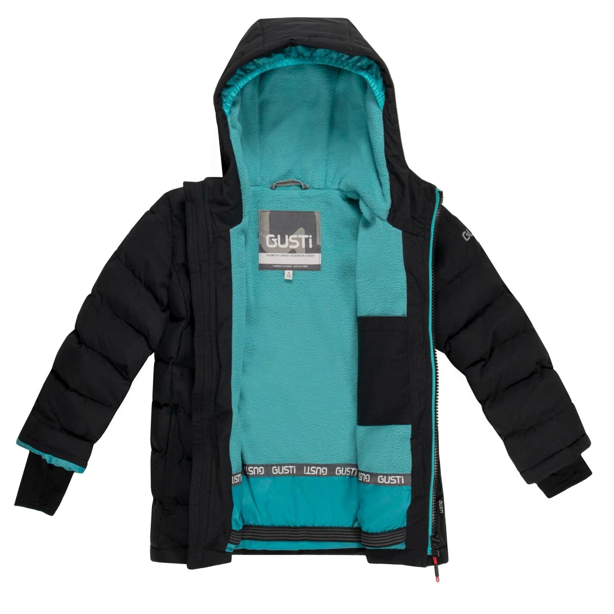 Gusti Kara Snowsuit for Women - Waterproof Winter Jacket with Hood - Black - Perfect for Skiing, Snowboarding & Cold Weather Outdoor Activities