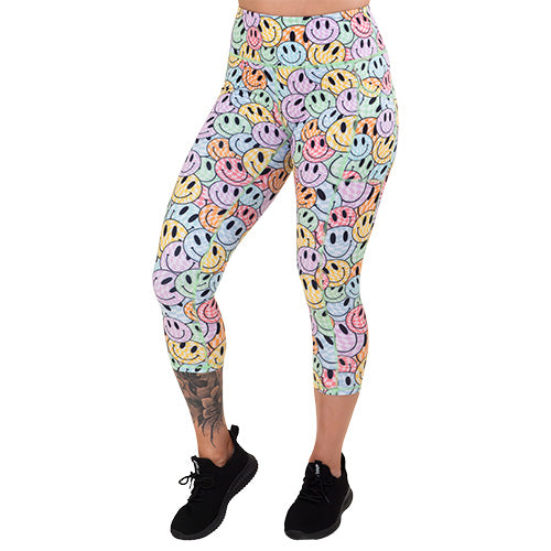 Posi Vibes High Waist Yoga Leggings for Women - Comfortable Workout Pants with Pockets - Perfect for Yoga, Running, Gym & Lounge