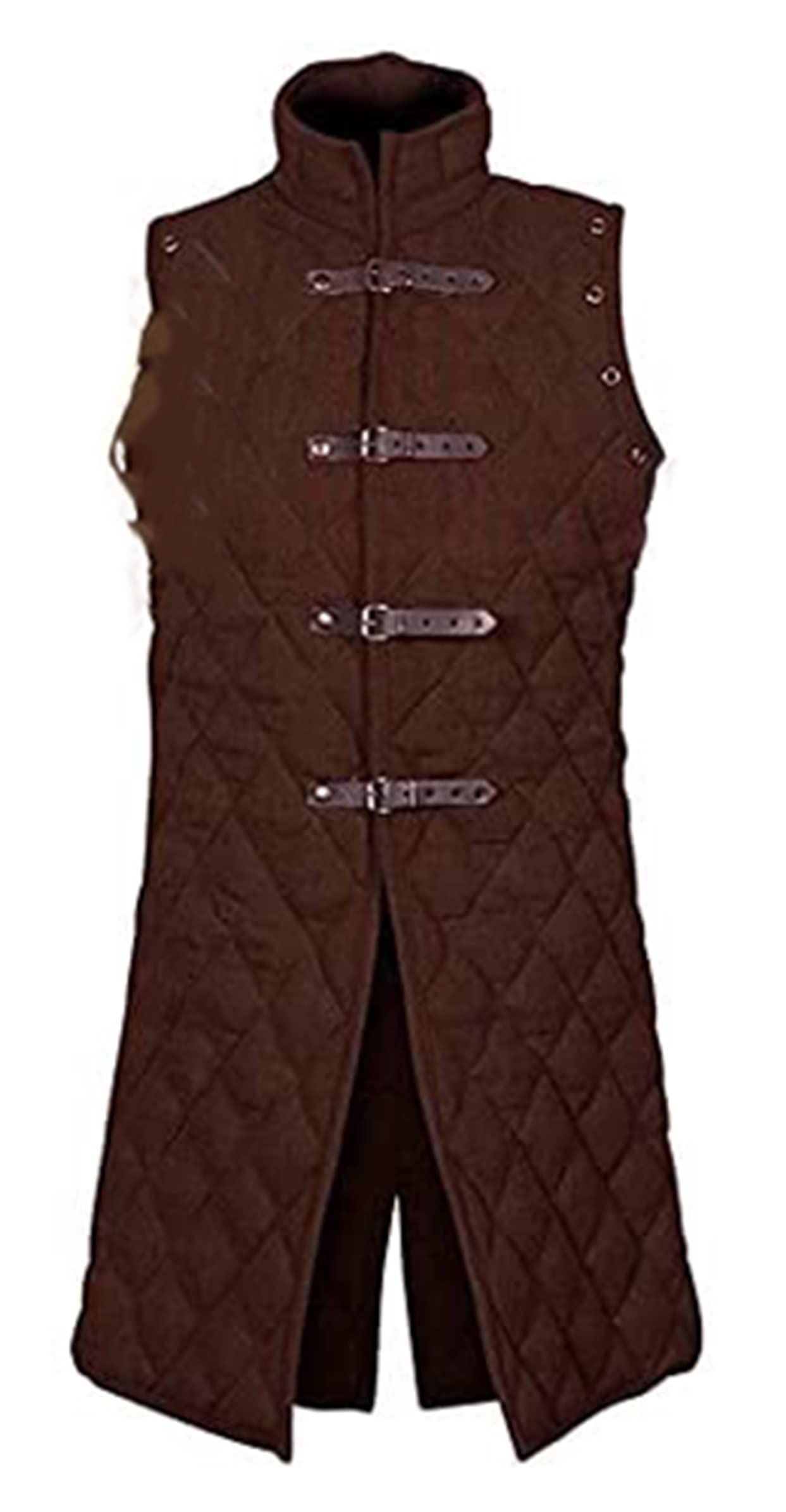 Medieval Gambeson Jacket Vest - Thick Padded Sleeveless Aketon Armor Coat | 100% Cotton Fabric | Perfect for SCA, LARP, Renaissance Fairs & Historical Reenactments