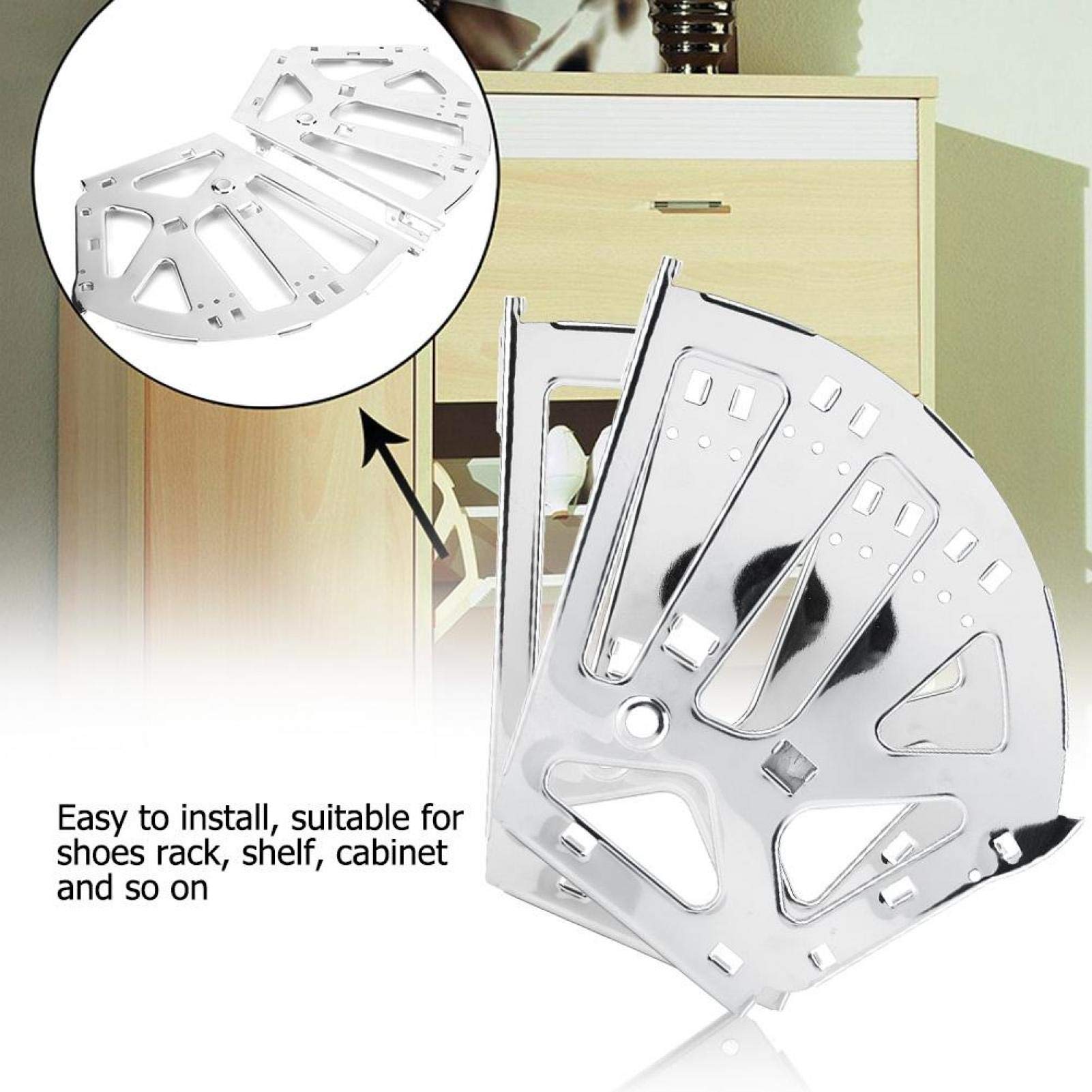 3-Tier Shoe Cabinet Flip Rack - Stainless Steel Shoe Organizer with Hinged Drawers for Most Shoe Racks & Cabinets - Space-Saving Shoe Storage Solution for Entryway, Closet & Bedroom Organization