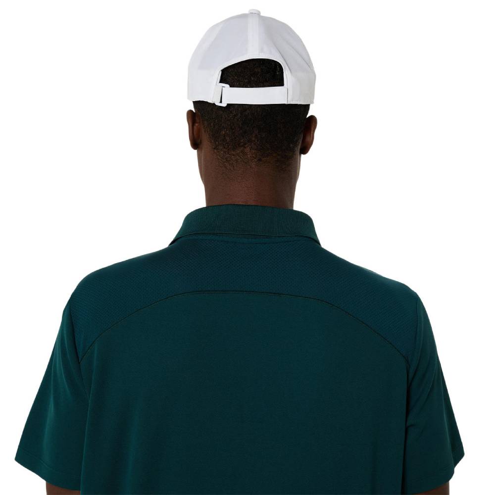 ASICS Men's Tennis Polo Shirt - Moisture-Wicking Performance Top for Pickleball & Court Sports (Saxon Green) | Breathable Golf & Casual Wear Shirt