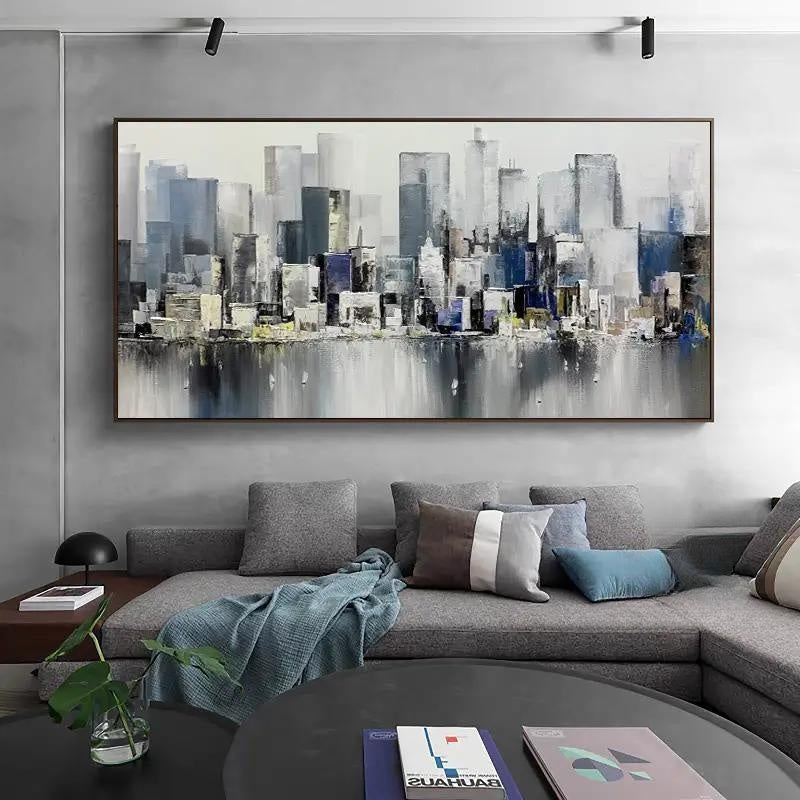 Urban Landscape Painting #UL 007 - Modern Wall Art for Home & Office Decor - Perfect for Living Room, Bedroom or Workspace