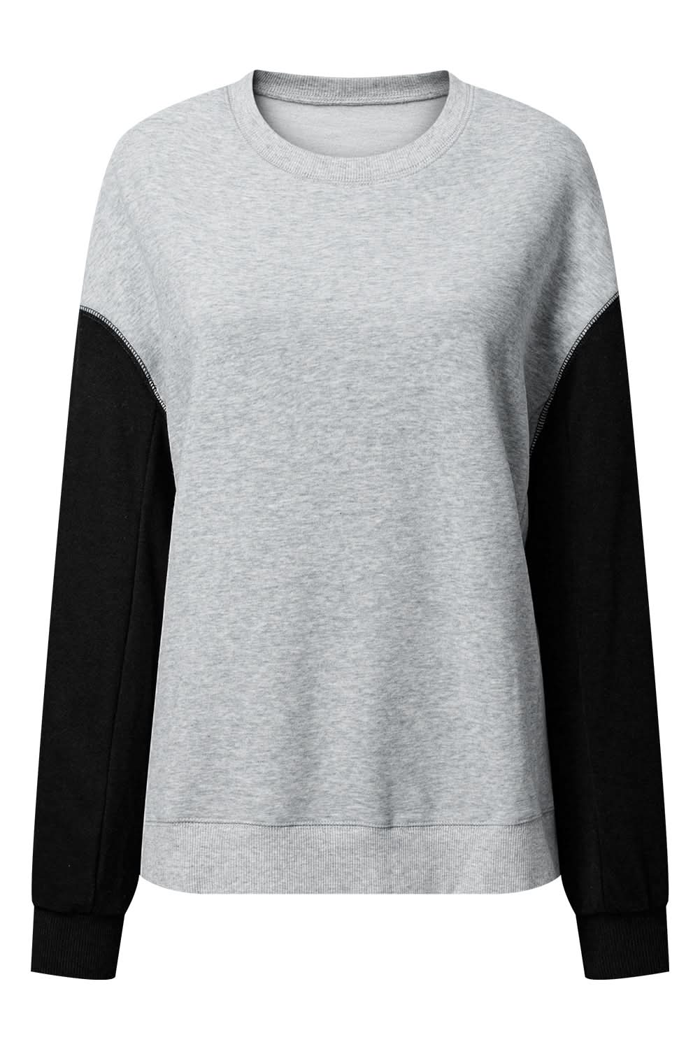Stylish Gray Drop Shoulder Pullover Sweater for Women - Cozy Oversized Knit Top for Casual Outfits & Layering in Fall & Winter