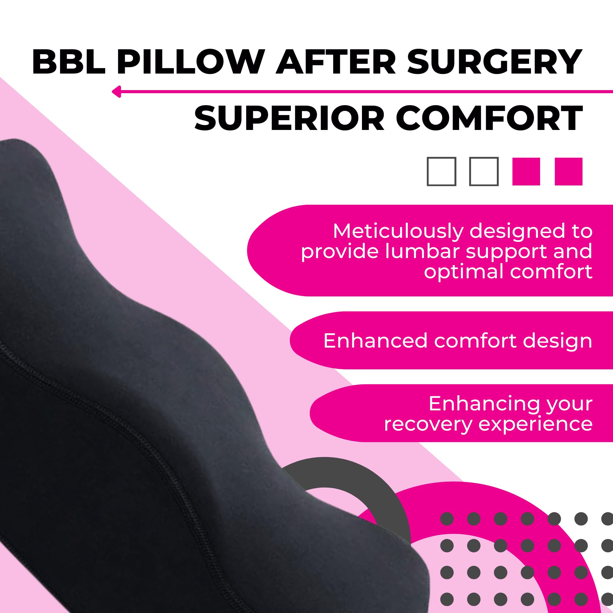 Post-Surgery BBL Pillow - Comfortable Butt Cushion for Long Sitting with Female Urinal & Drawstring Bags | Brazilian Butt Lift Recovery Seat Cushion for Women | Perfect for Post-Op Care, Travel, Office & Home Use