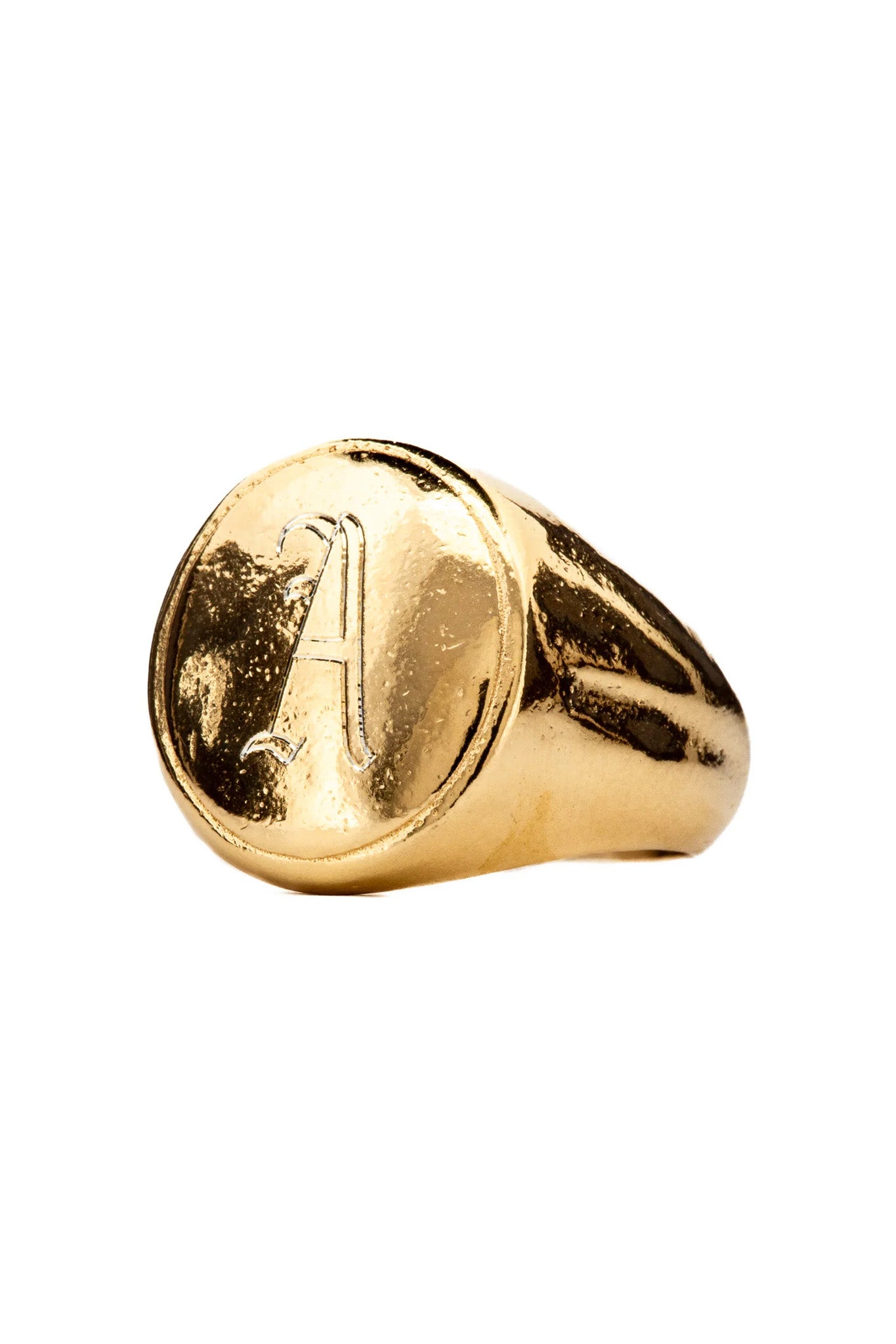 Elegant Gold Signet Ring for Men & Women - Personalized Engraved Tribute Signet Ring - Perfect for Weddings, Engagements, and Special Occasions