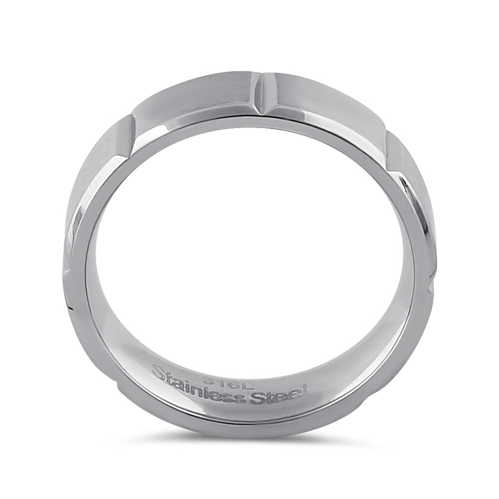 6mm Brushed Stainless Steel Men's Wedding Band Ring - Durable, Hypoallergenic & Comfort Fit for Everyday Wear & Special Occasions