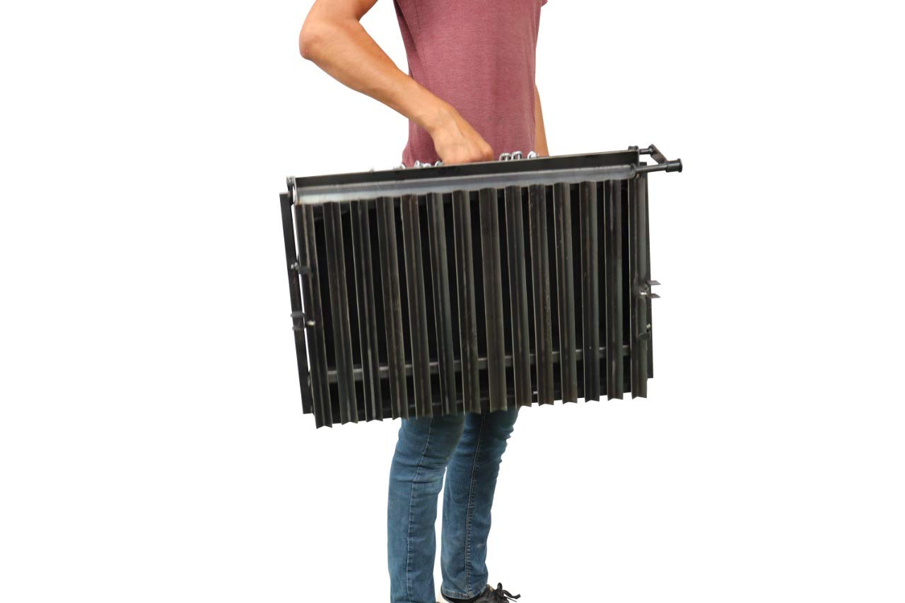 Portable Argentine Style Charcoal Grill - Compact & Lightweight for Camping, Picnics, Backyard BBQs & Outdoor Cooking