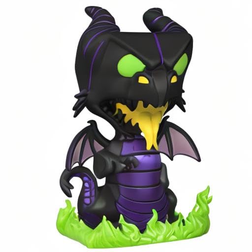 Funko Pop! Jumbo Disney Maleficent Dragon Glow in The Dark Amazon Exclusive Collectible Figure - Perfect for Disney Fans, Collectors, and Home Decor