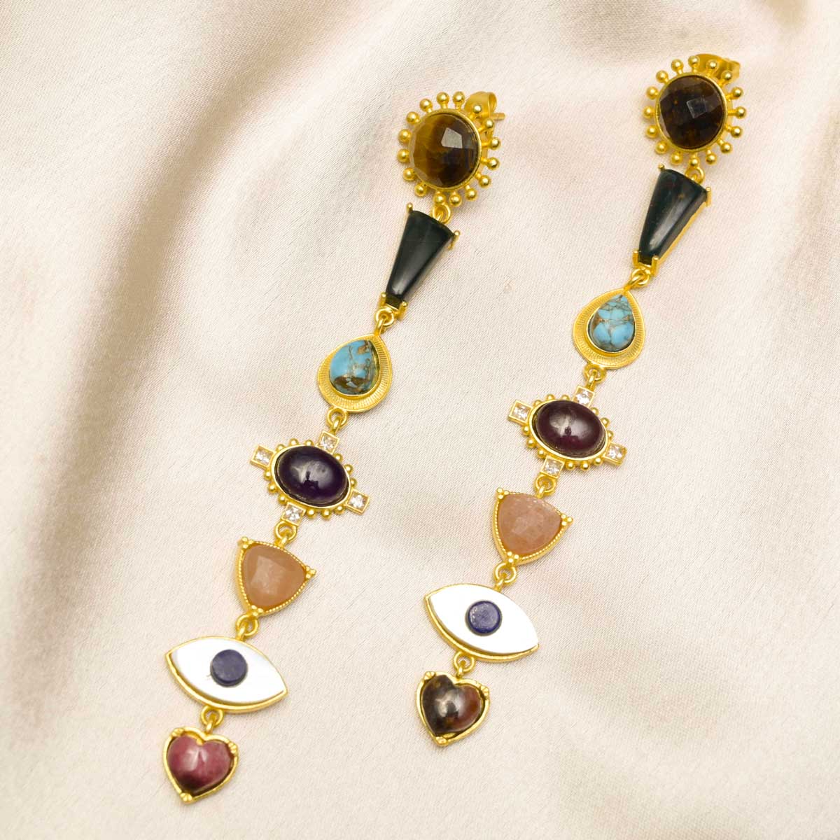 Thread of Energy Earrings - Handmade Boho Beaded Dangle Earrings for Women | Perfect for Yoga, Meditation & Spiritual Healing