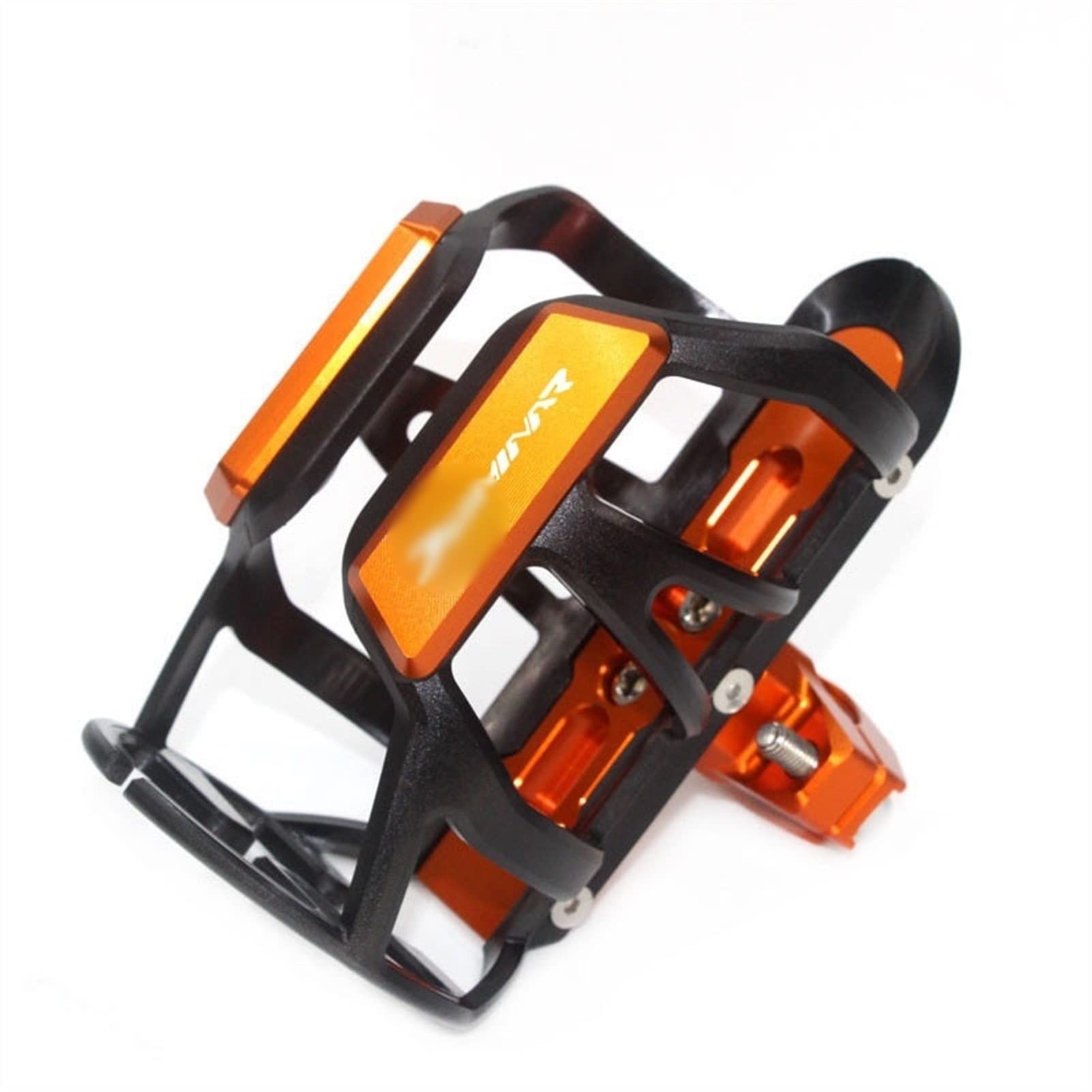 Bajaj DOMINAR400 Motorcycle Cup Holder - CNC Aluminum Alloy Drink Holder for Water Bottles & Beverages - Universal Fit Accessories (Orange) - Perfect for Long Rides, Commuting & Adventure Tours