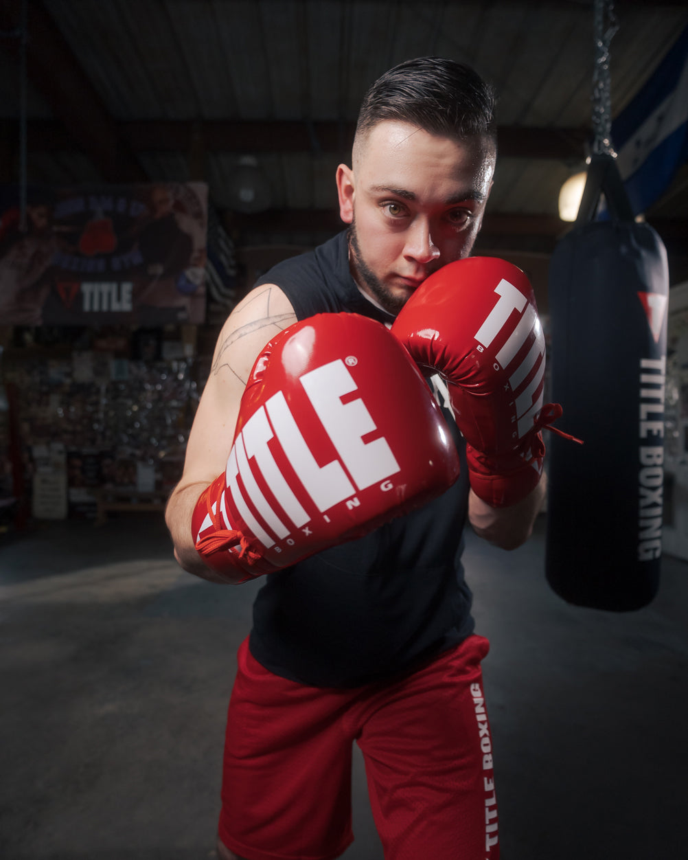 TITLE Boxing Inferno Intensity Lace Training Boxing Gloves - Premium MMA & Kickboxing Gloves for Men & Women - Perfect for Gym, Fitness Training & Combat Sports