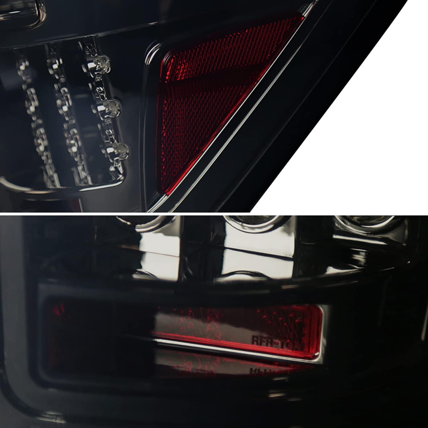 Spec-D Tuning Smoke Lens LED Tail Lights for 2009-2014 Ford F-150 - Left & Right Pair Assembly - Upgrade Your Truck's Style & Visibility for Night Driving & Custom Look