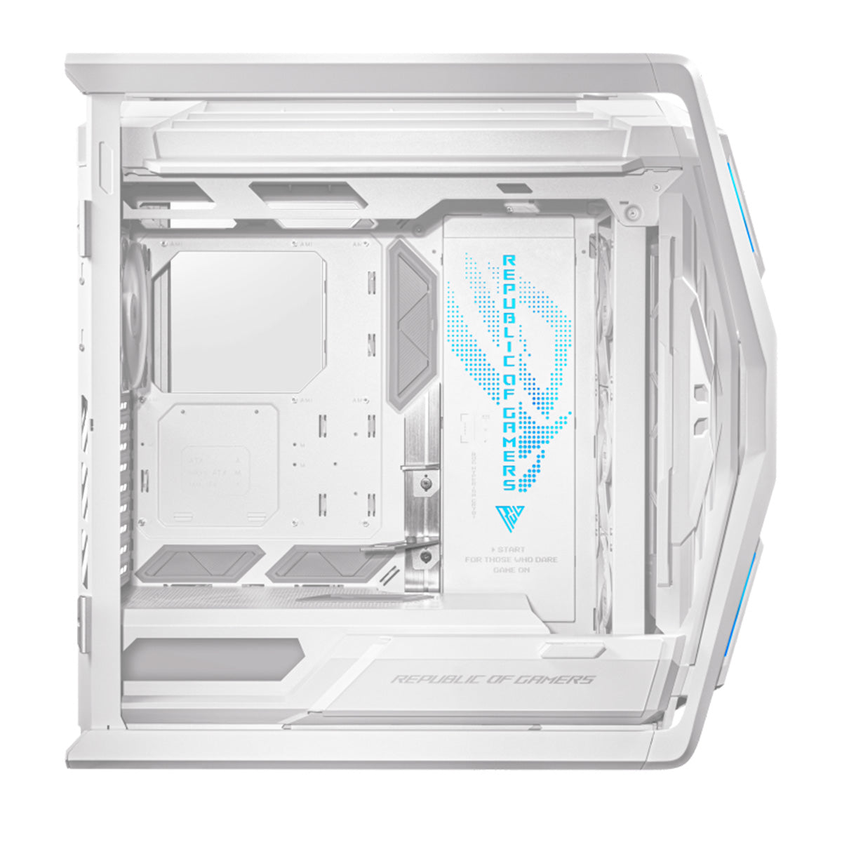 ASUS ROG HYPERION GR701 E-ATX Full Tower Gaming PC Case - White | High Airflow Design, Tempered Glass Side Panel | Perfect for Gaming Rigs & Workstation Builds