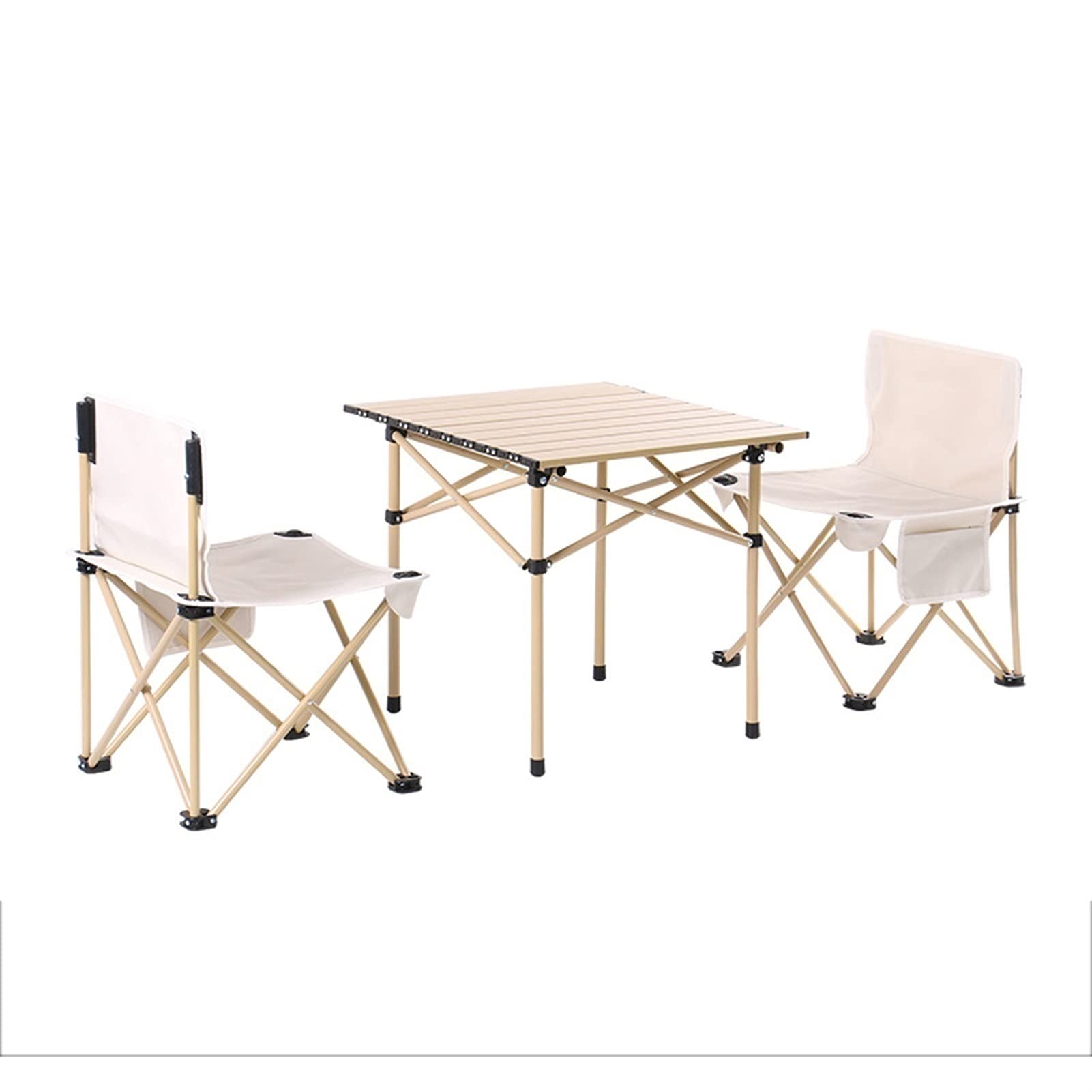 Outdoor Camping Folding Table and Chair Set - Portable Picnic BBQ Garden Table with Waterproof & Lightweight Design - Perfect for Backyard, Beach, Hiking & Tailgating (Small Size)