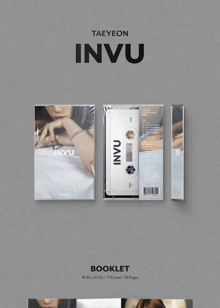 TAEYEON INVU 3rd Album Limited Edition Cassette Tape + 16p Booklet + Tracking Number | Kpop Merchandise | Sealed Collectible | Perfect for Kpop Fans & Music Collectors