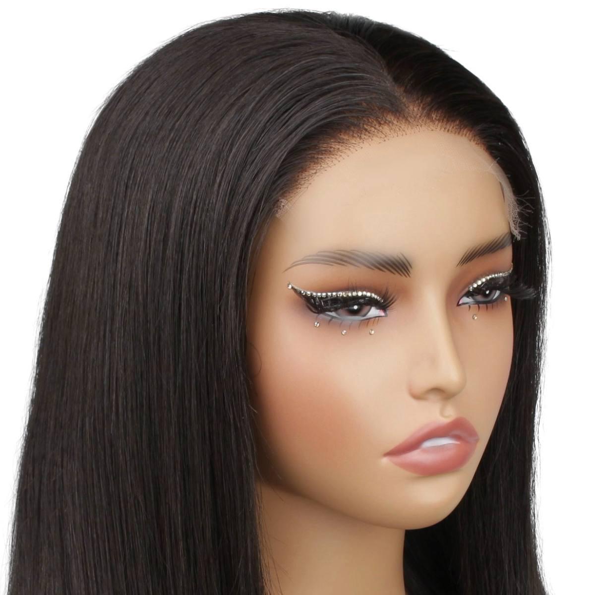 5x5 HD Lace Closure Bob Wig - 100% Human Hair, Pre-Plucked Hairline, Natural Black Color for African American Women - Perfect for Daily Wear, Parties & Special Occasions