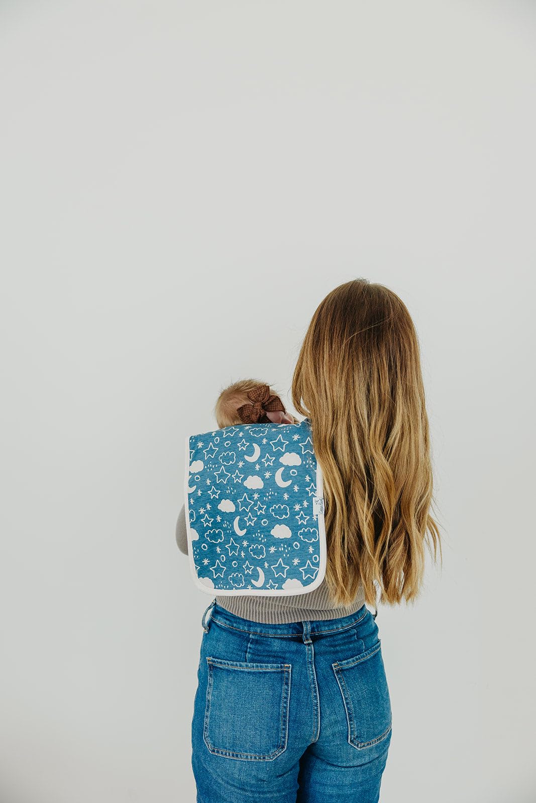 Premium Baby Burp Cloths - 3-Pack Extra Soft Cotton Spit Up Rags with 3 Absorbent Layers, 21