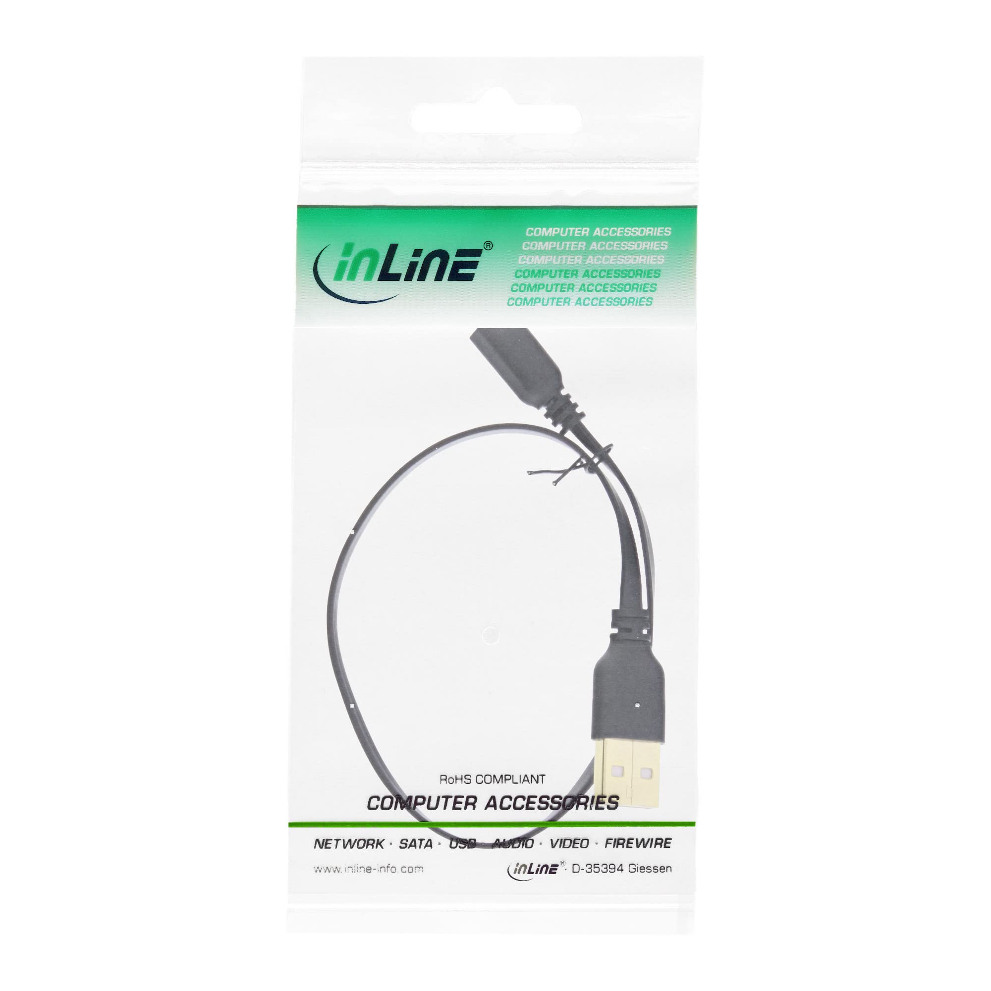 0.3m USB 2.0 A to Mini-B Cable - High Speed Data Sync & Charging Cord for Cameras, MP3 Players & External Hard Drives (Black, 1ft)
