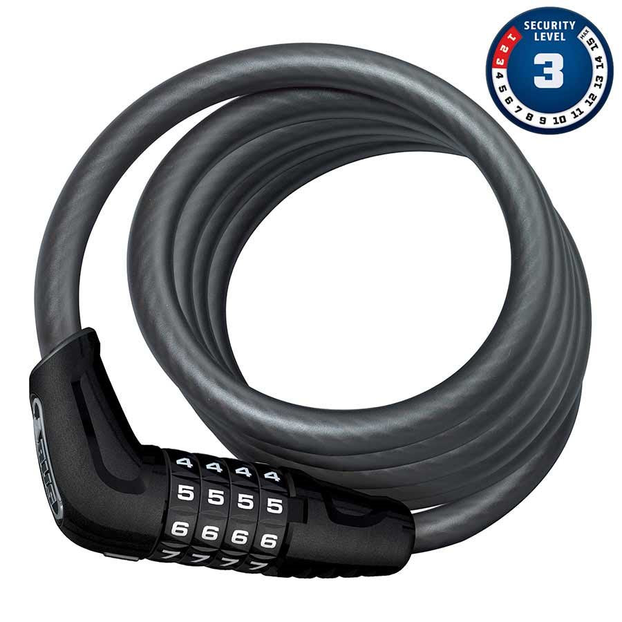ABUS 5510C 4-Digit Combination Cable Lock - Secure Bikes, Lockers, Gates & Storage - Heavy Duty Anti-Theft Protection for Outdoor & Indoor Use