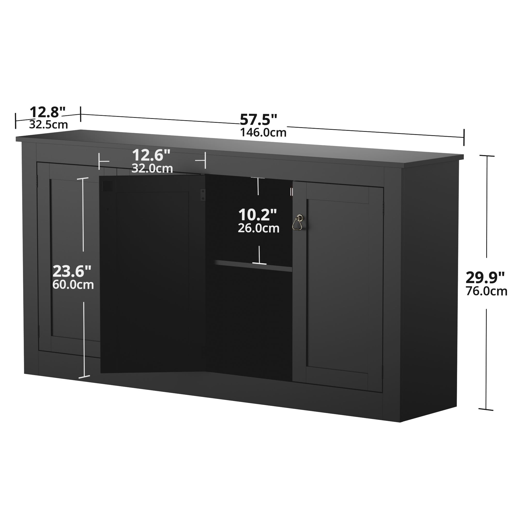 Cozy Castle Buffet Cabinet with Storage - 57.5