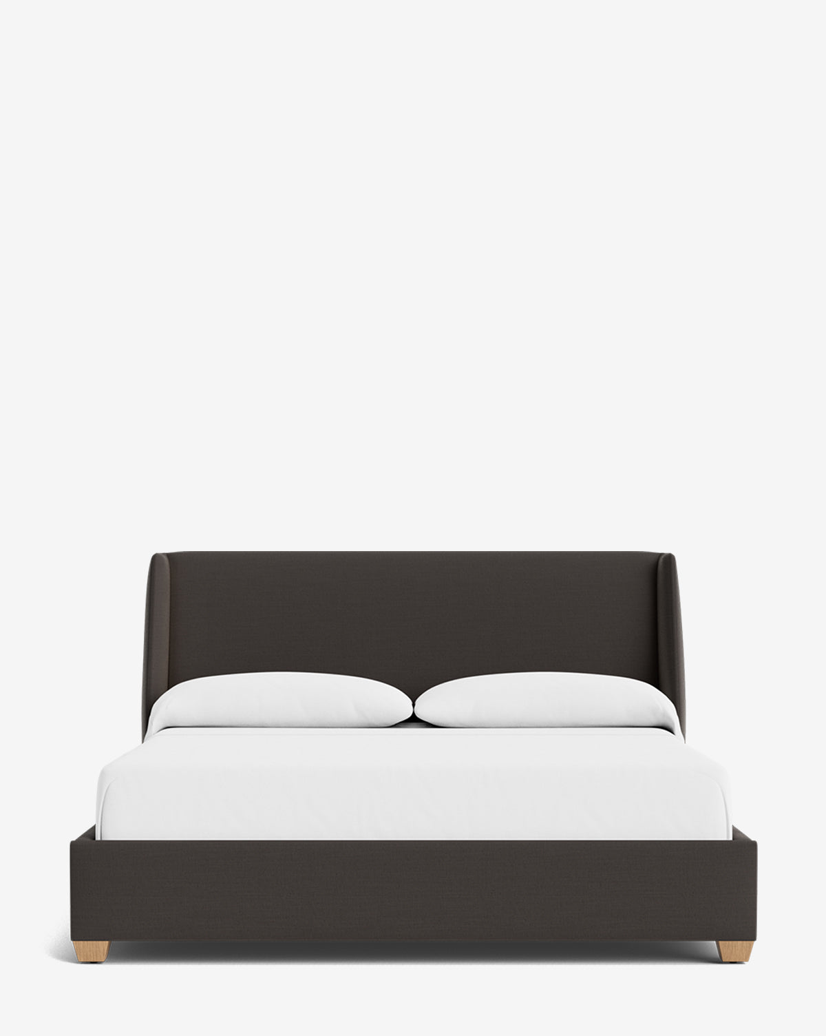 Walt Bed Low Headboard - Modern Minimalist Bed Frame for Small Spaces - Perfect for Apartments, Dorms & Guest Rooms