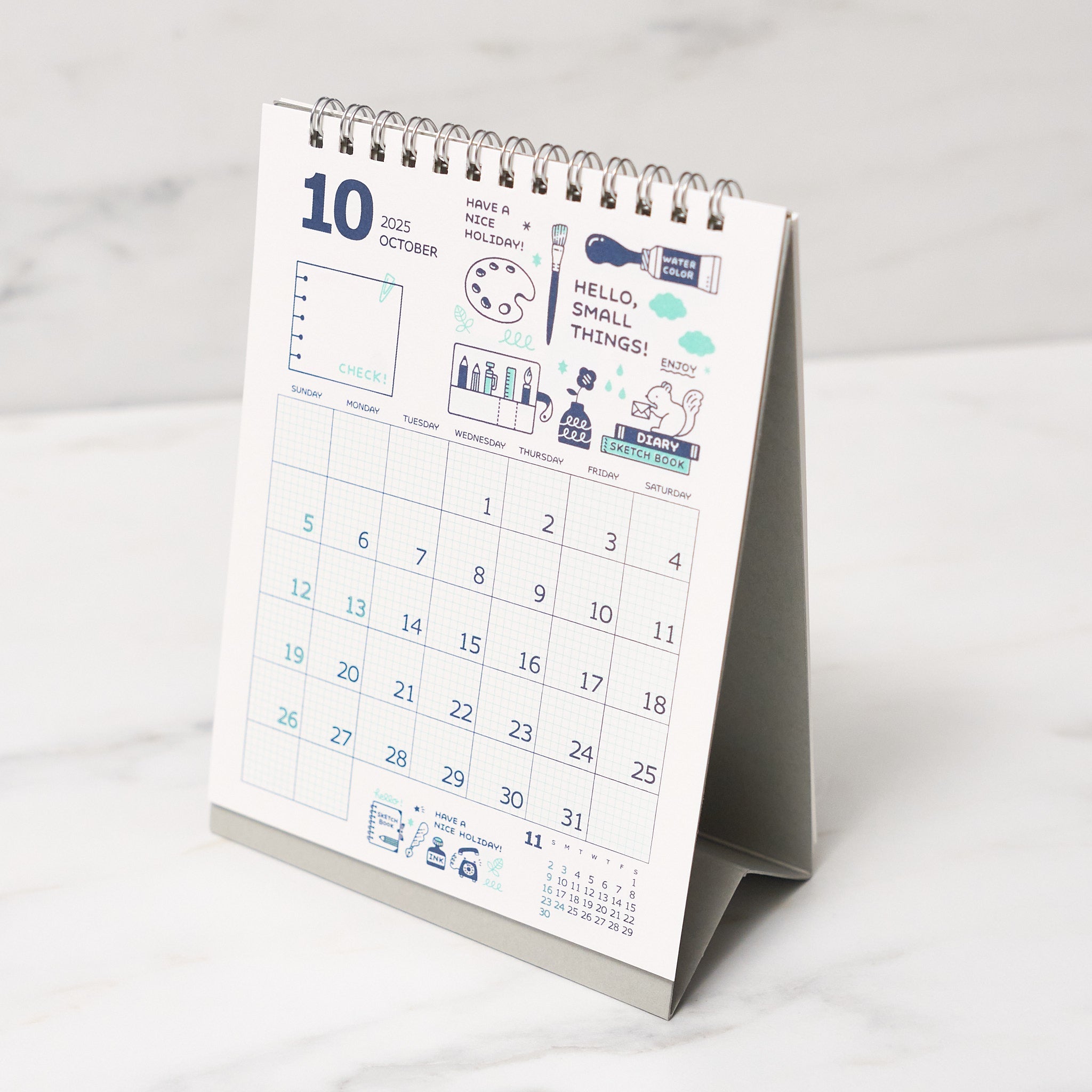 2025 Eric Desk Calendar - Shin Nihon Monthly Planner with Holidays | Perfect for Office, Home & School Organization