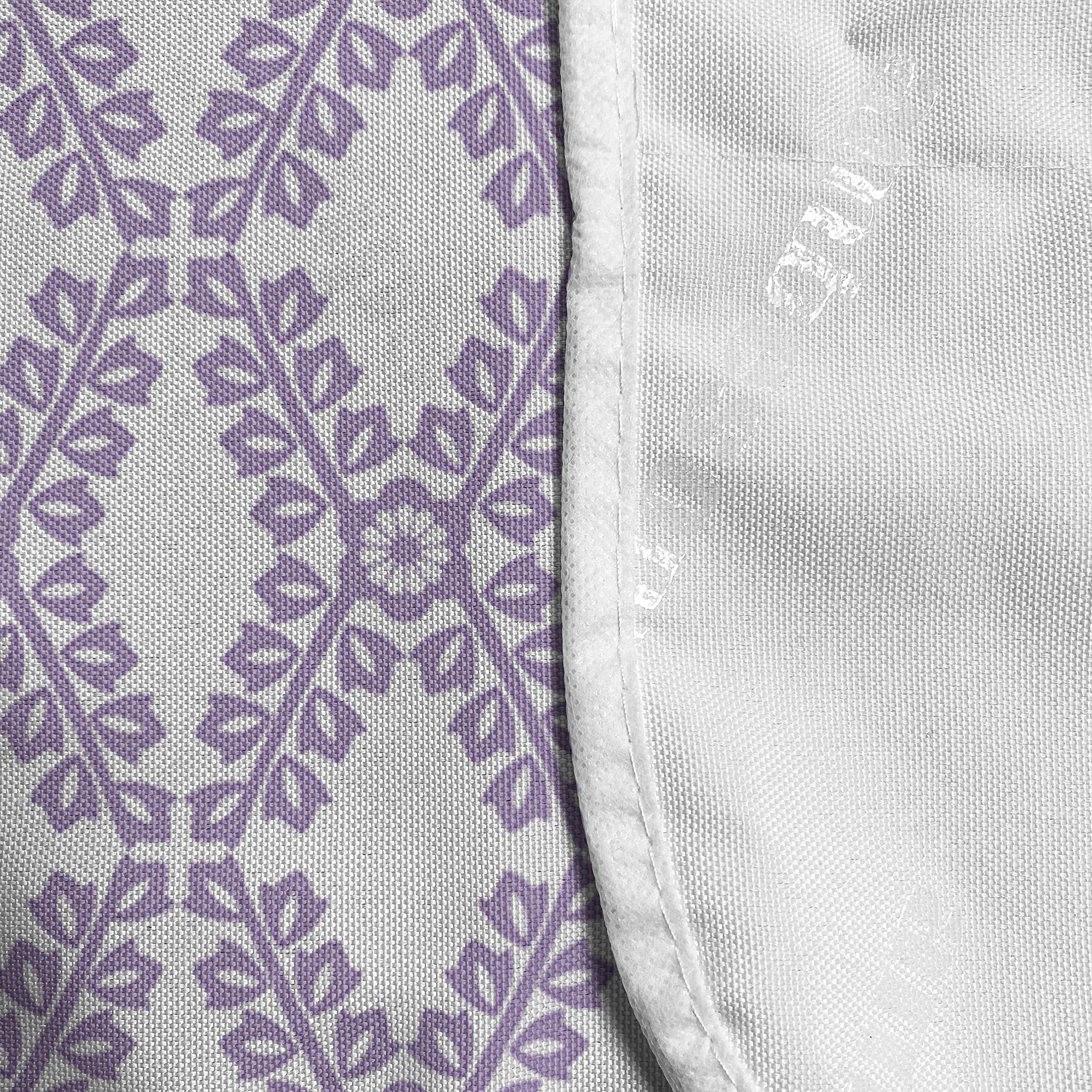 Ambesonne Purple Microwave Oven Cover - Pastel Geometric Floral Design, Waterproof Kitchen Organizer with Pockets, 36