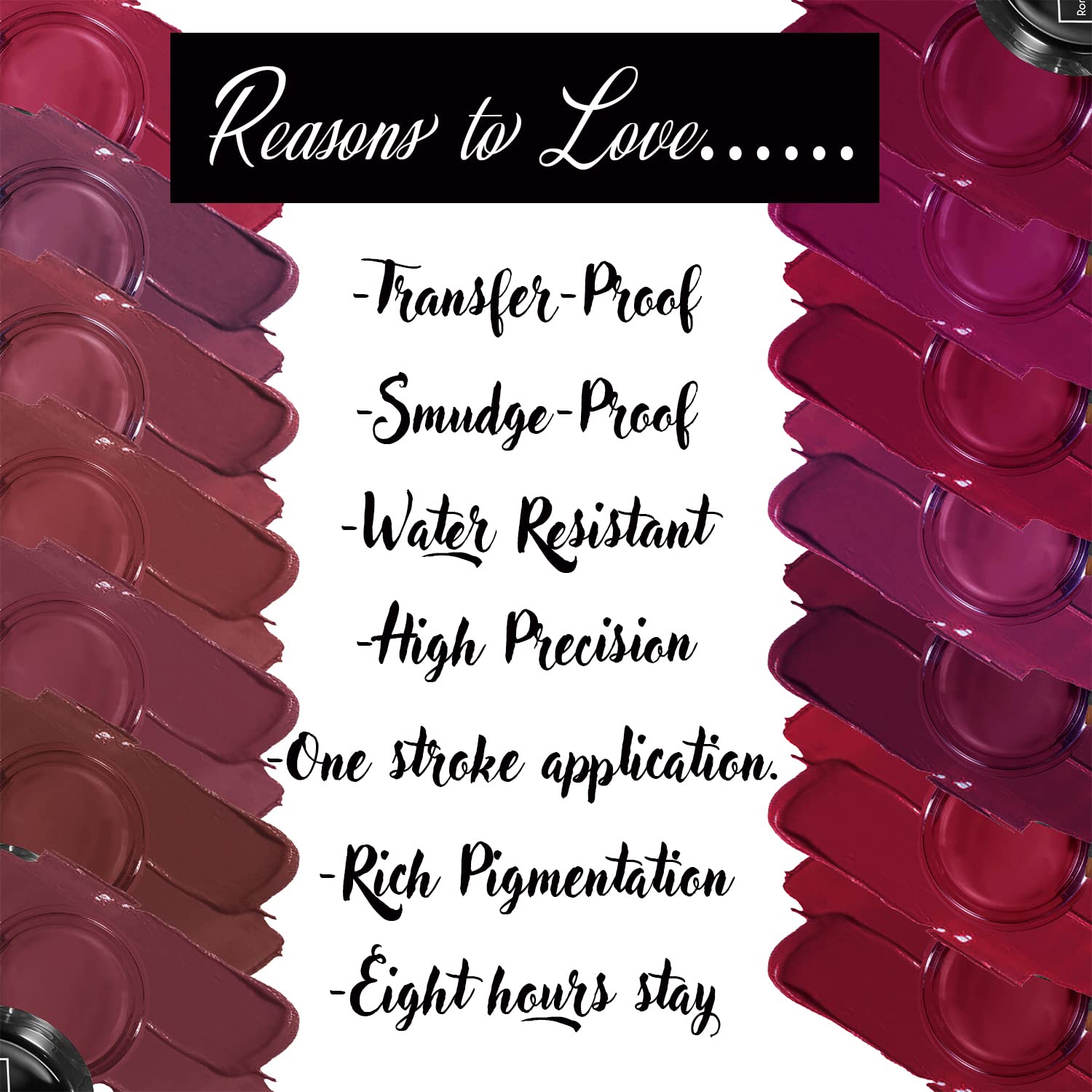 Ronzille Long Lasting Non-Transfer Lipstick with Aloe Vera & Calendula Oil - Congo Brown Matte Liquid Lipstick for All-Day Wear | Perfect for Work, Date Night & Special Occasions