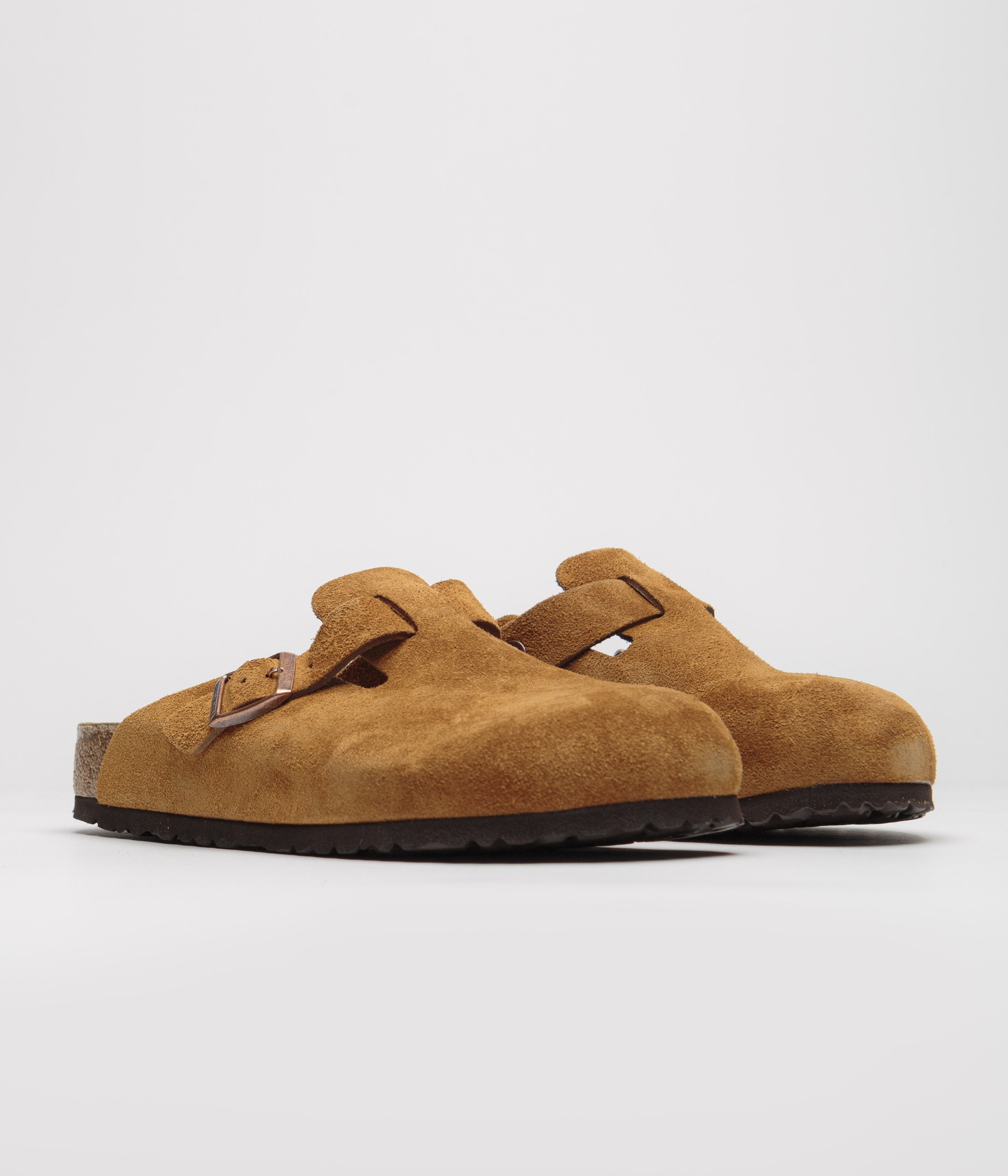 Birkenstock Boston Soft Footbed Clogs for Men & Women - Comfortable Mink Suede Sandals for Home, Office & Casual Wear
